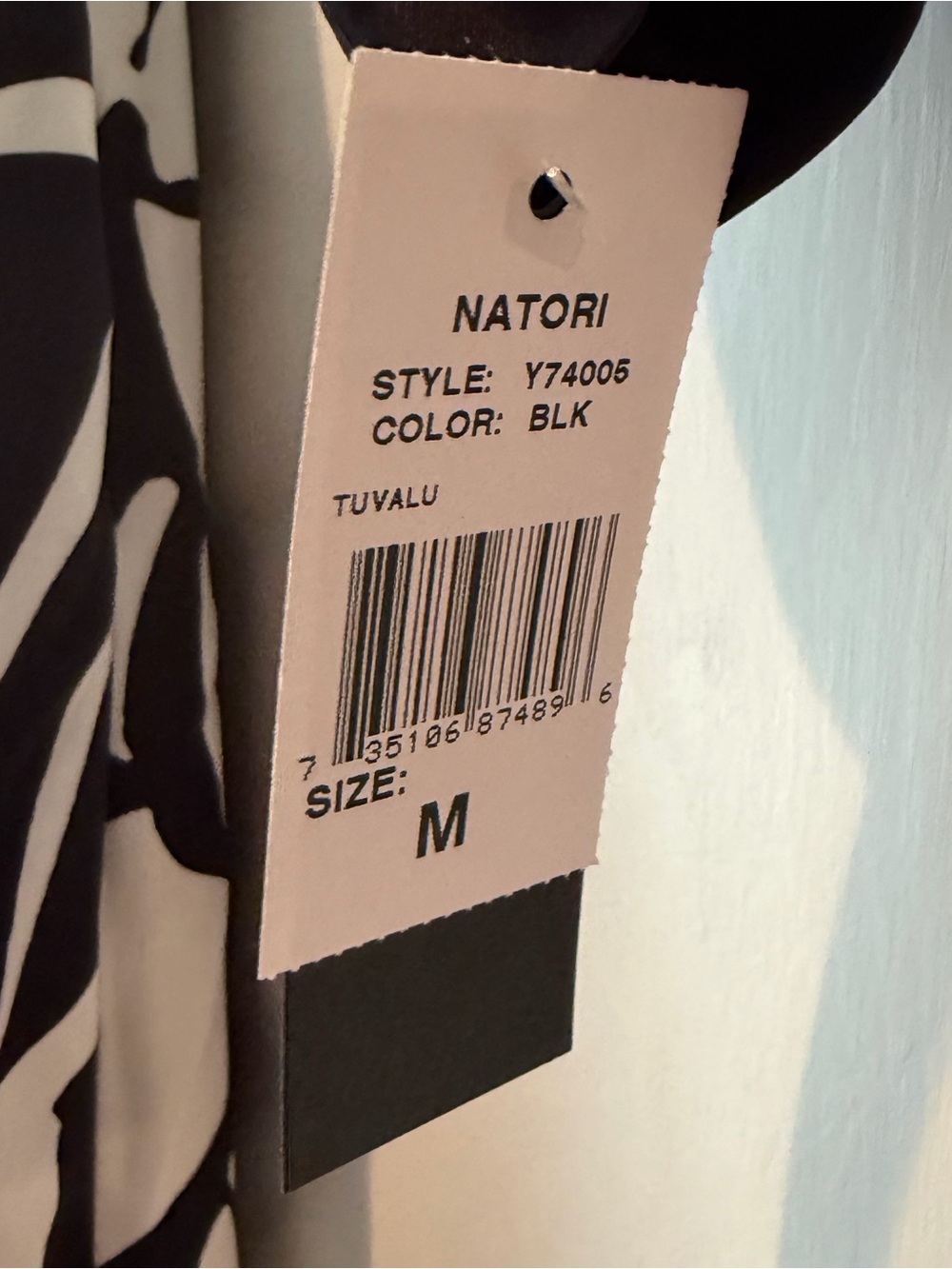 NWT Natori Tuvala Robe With Border Black and White Floral Wrap - Picture 10 of 12
